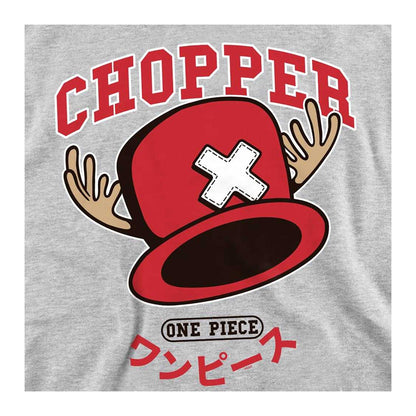 Athletic Heather - Side - One Piece Unisex Adult Tony Tony Chopper Collegic Long-Sleeved Sweatshirt