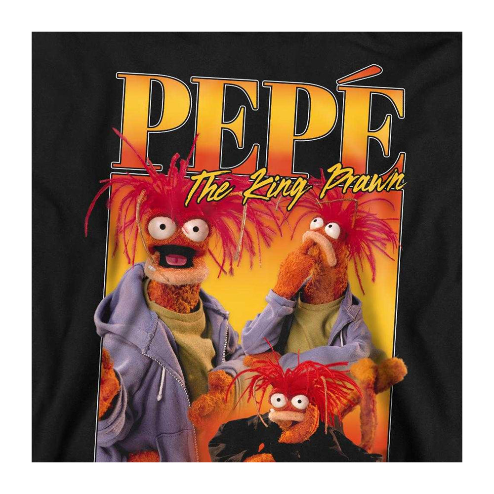 Black - Side - The Muppets Unisex Adult Pepe Homage Sweatshirt