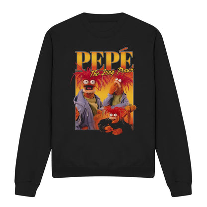 Black - Front - The Muppets Unisex Adult Pepe Homage Sweatshirt