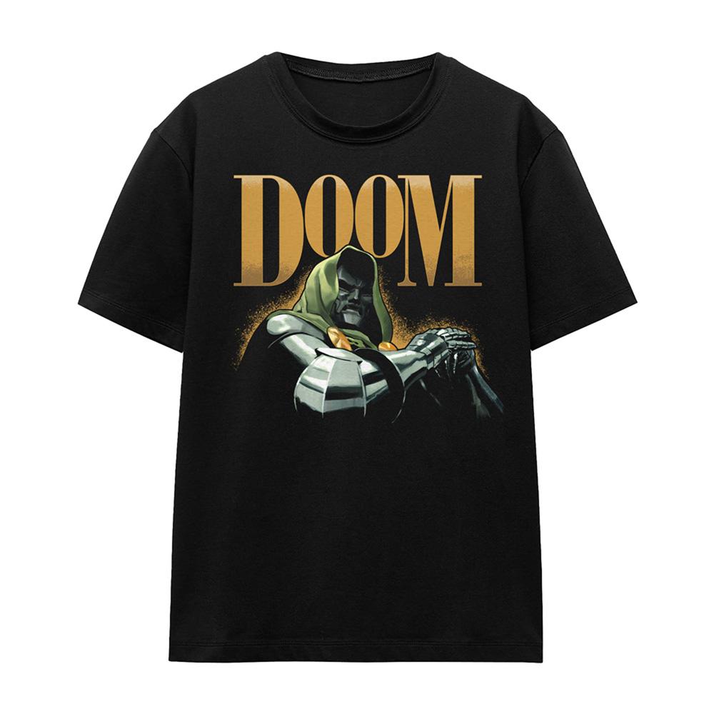 Black - Front - Doctor Doom Womens-Ladies Iconic Villain T-Shirt