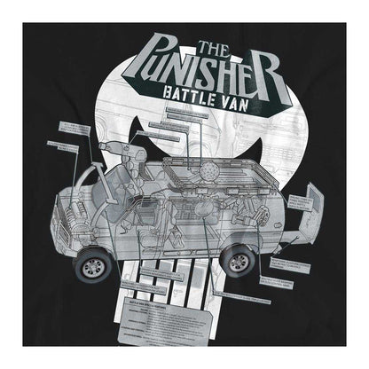 Black - Side - The Punisher Womens-Ladies Battle Van Specs T-Shirt