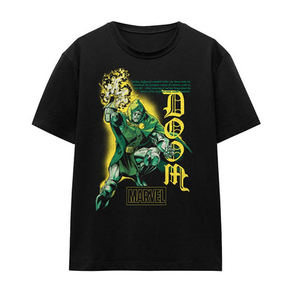 Black - Front - Doctor Doom Womens-Ladies Villain Trend T-Shirt
