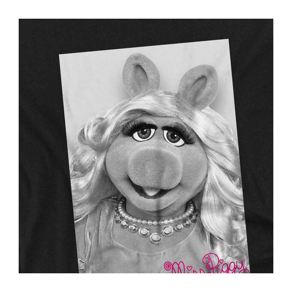Black - Side - The Muppets Childrens-Kids Miss Piggy Signature Sweatshirt