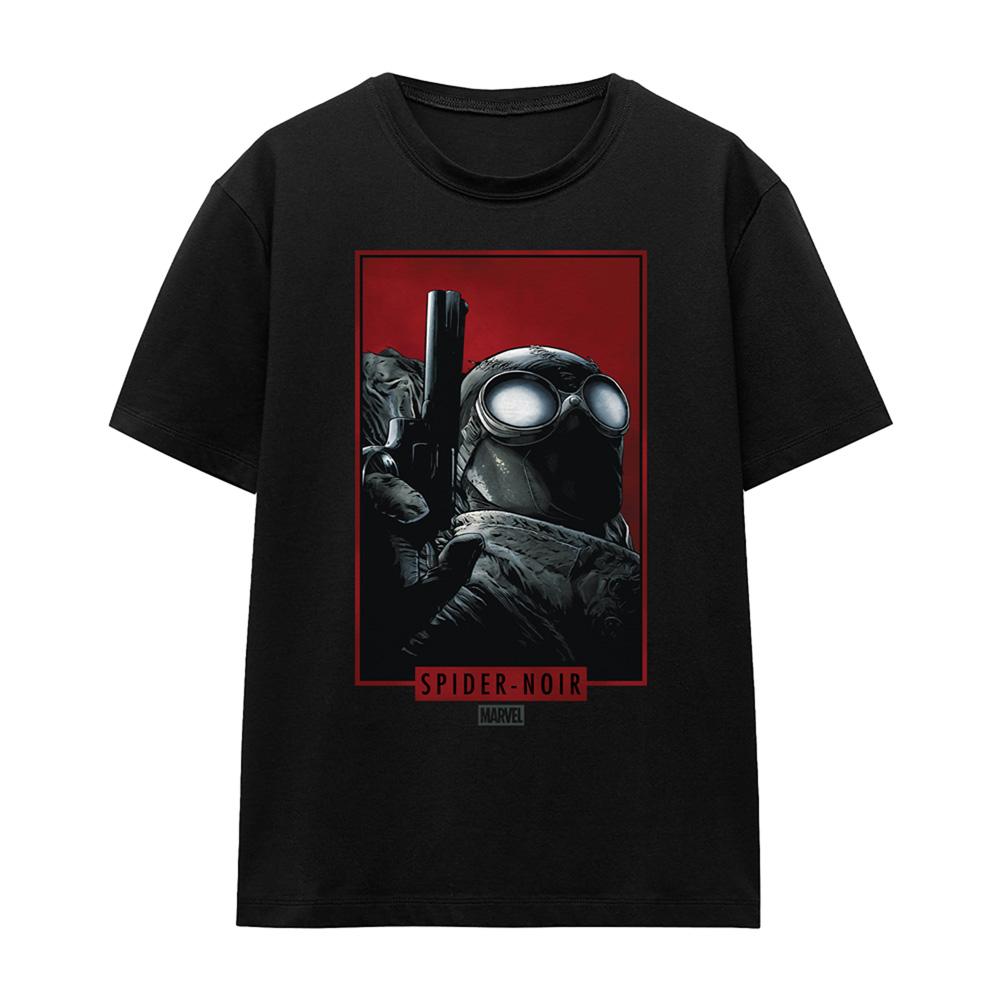 Black - Front - Spider-Noir Womens-Ladies Comic Cover T-Shirt