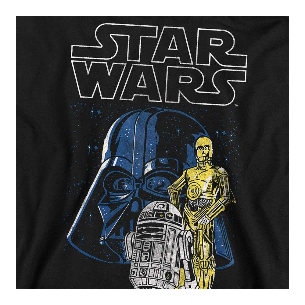 Black - Side - Star Wars Unisex Adult Vader And Droids Weave Long-Sleeved Sweatshirt