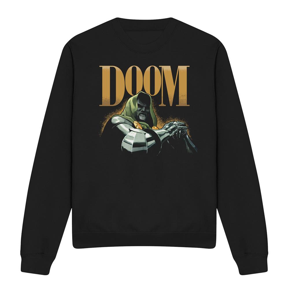 Black - Front - Doctor Doom Unisex Adult Icon Sweatshirt