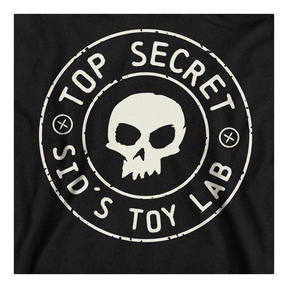 Black - Side - Toy Story Unisex Adult Sid´s Toy Lab Badge Weave Sweatshirt