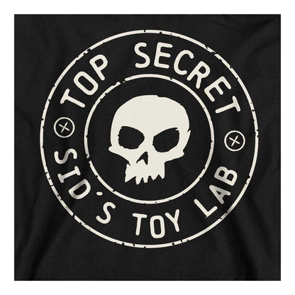 Black - Side - Toy Story Unisex Adult Sid´s Toy Lab Badge Weave Sweatshirt