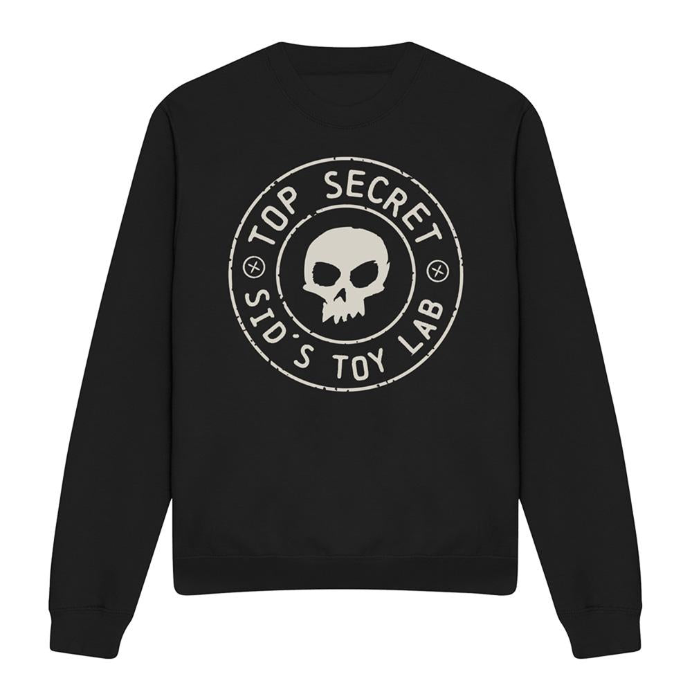 Black - Front - Toy Story Unisex Adult Sid´s Toy Lab Badge Weave Sweatshirt