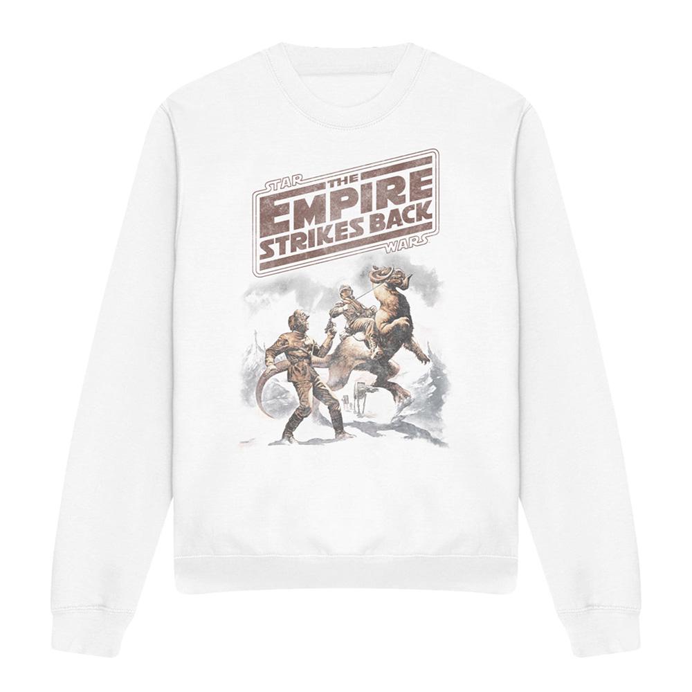 White - Front - Star Wars: The Empire Strikes Back Unisex Adult Western Sweatshirt