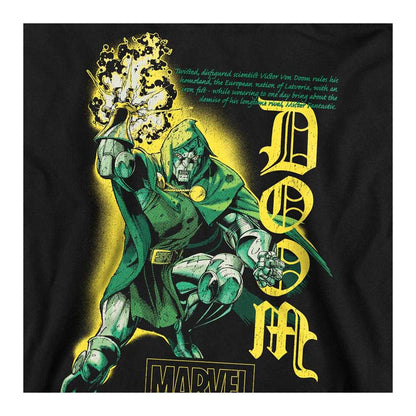 Black - Side - Doctor Doom Unisex Adult Villain Trend Long-Sleeved Sweatshirt