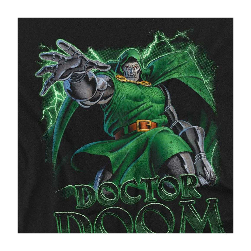 Black - Side - Doctor Doom Unisex Adult Ruler Of Latveria T-Shirt