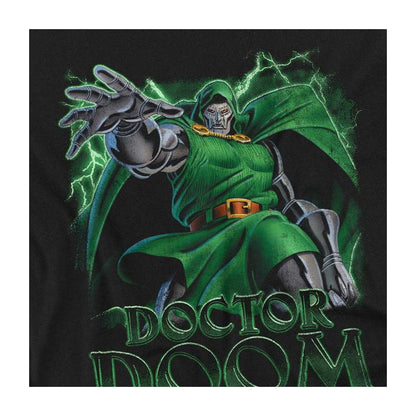 Black - Side - Doctor Doom Unisex Adult Ruler Of Latveria T-Shirt