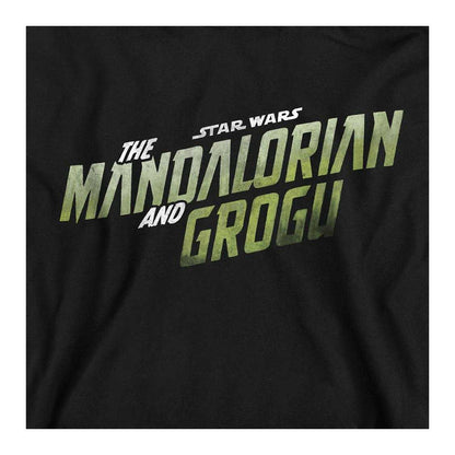 Black - Side - Star Wars Mandalorian Unisex Adult Grogu Wave Logo Long-Sleeved Sweatshirt