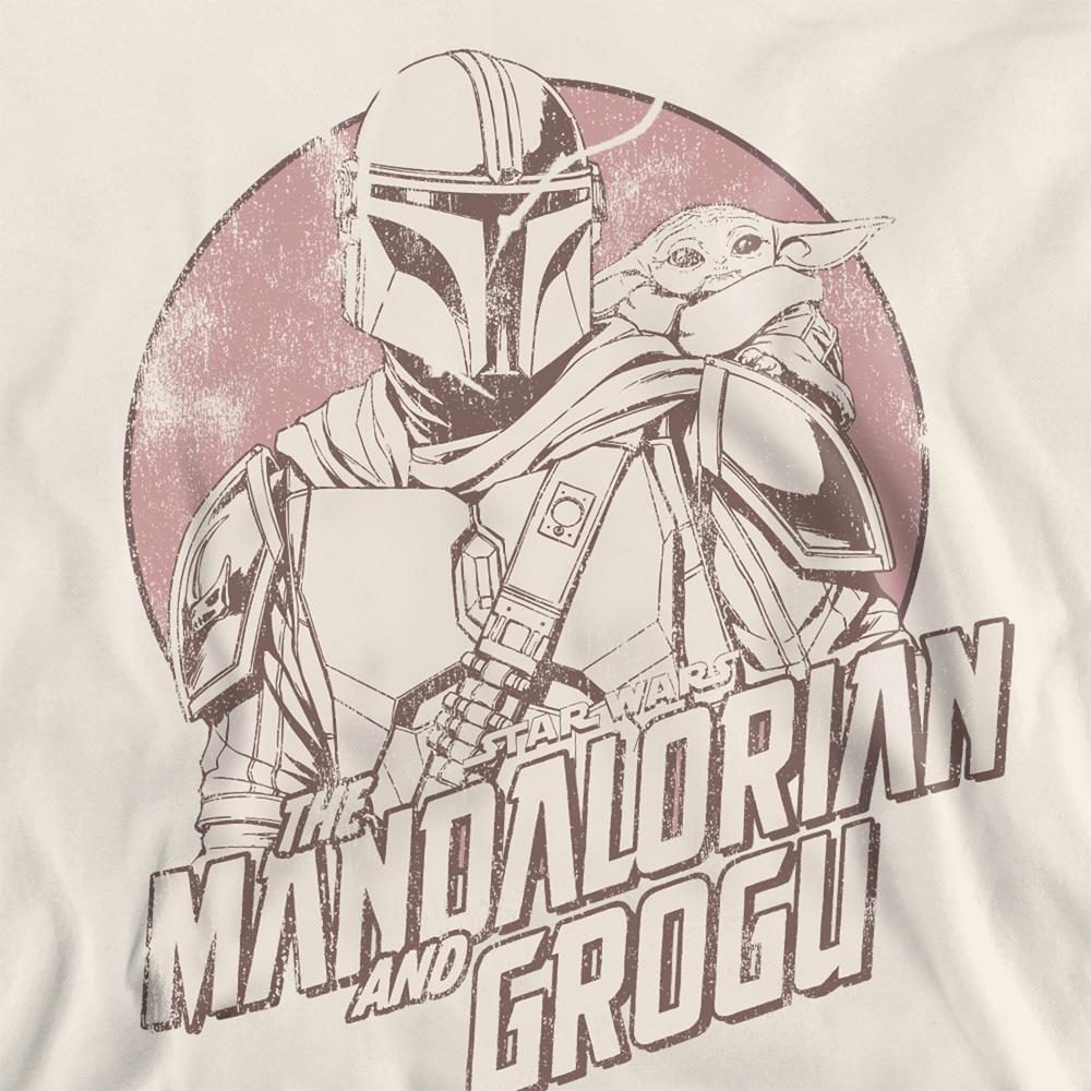 Natural - Side - Star Wars Mandalorian Unisex Adult Grogu And Mando Sunset Sweatshirt