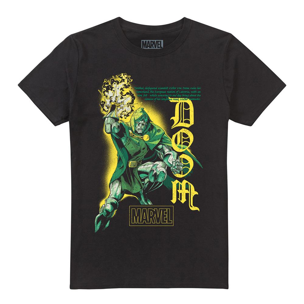 Black - Front - Doom Unisex Adult Villain Trend T-Shirt