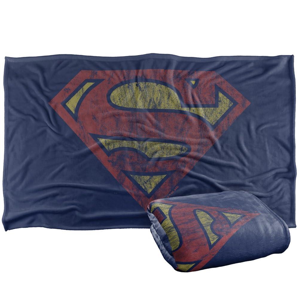 Vintage - Back - Superman Distressed Logo Blanket