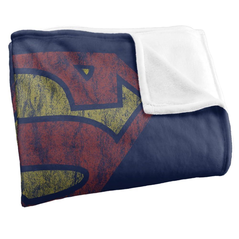Vintage - Side - Superman Distressed Logo Blanket