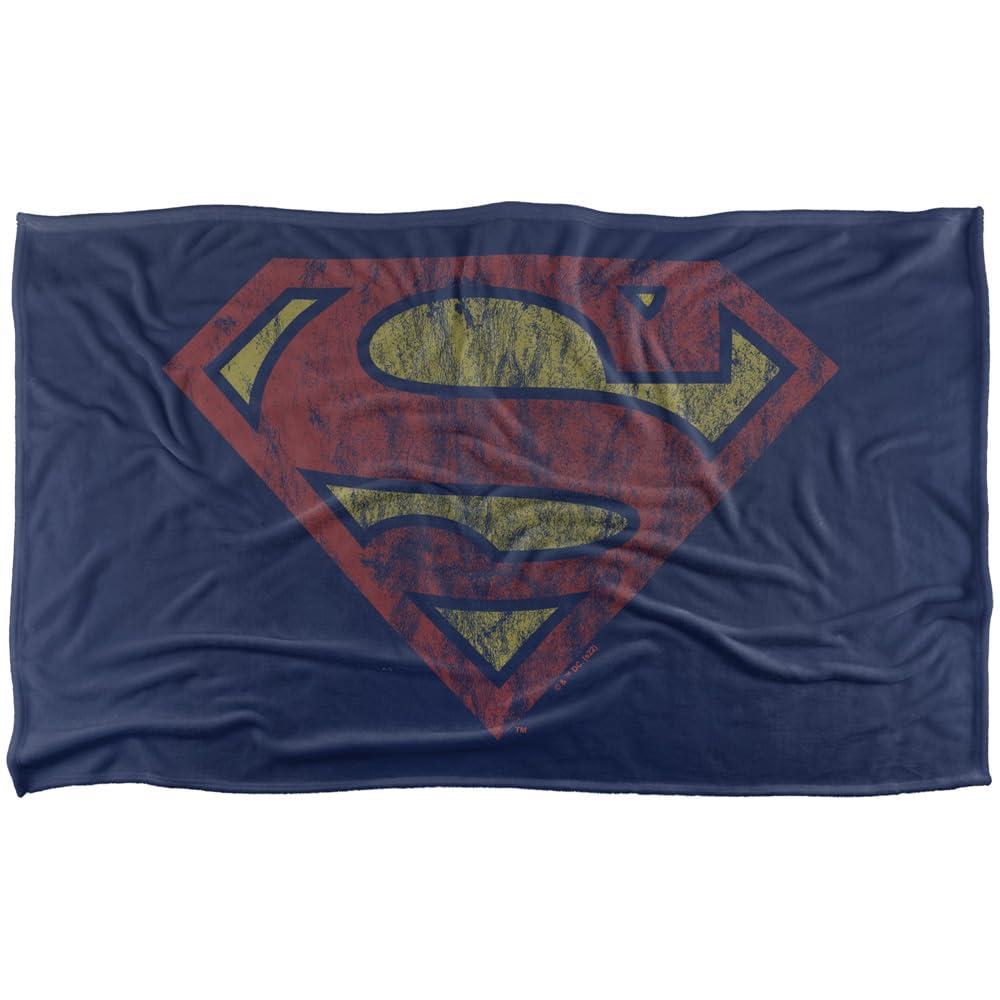 Vintage - Front - Superman Distressed Logo Blanket