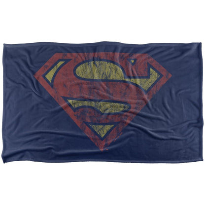 Vintage - Front - Superman Distressed Logo Blanket