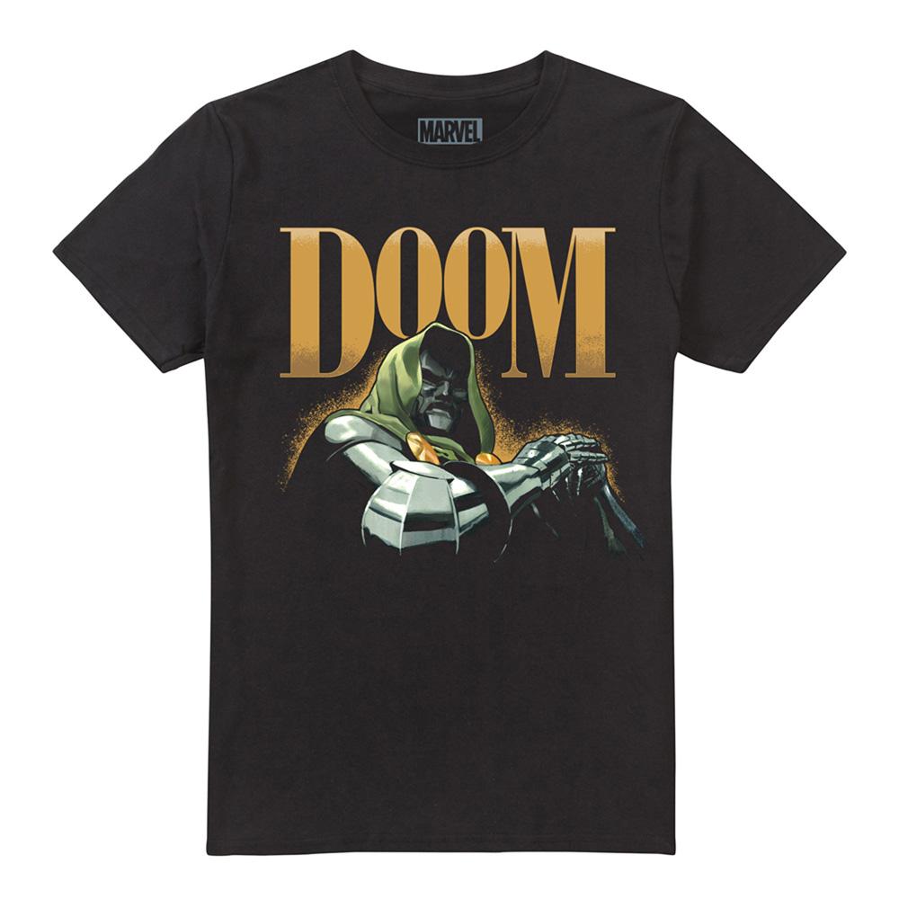 Black - Front - Doom Unisex Adult Iconic Villain T-Shirt