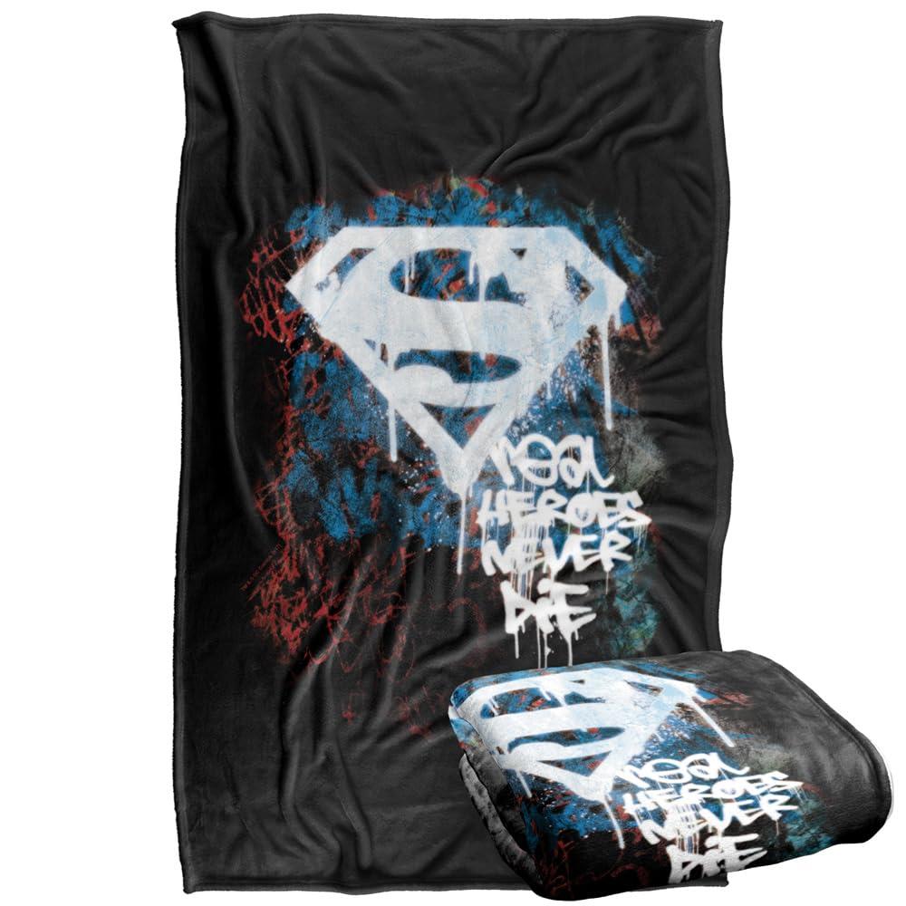 Multicoloured - Back - Superman Real Heroes Never Die Blanket