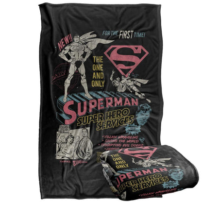 Multicoloured - Back - Superman Superhero Services Blanket