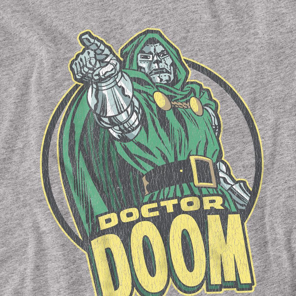 Athletic Heather - Side - Doctor Doom Unisex Adult Doctor Doom Finger Pointing Long-Sleeved T-Shirt