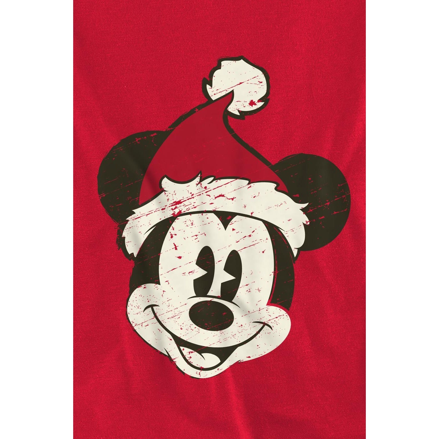 Red - Lifestyle - Disney Unisex Adult Mickey Mouse Santa Face Sweatshirt