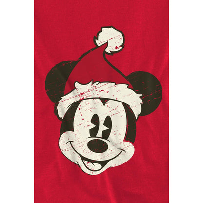 Red - Lifestyle - Disney Unisex Adult Mickey Mouse Santa Face Sweatshirt