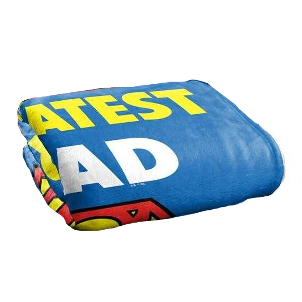 Multicoloured - Side - Superman World´s Greatest Dad Blanket