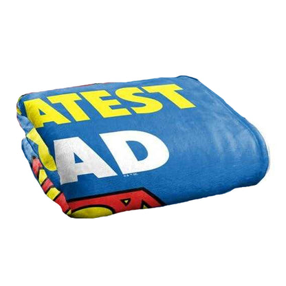 Multicoloured - Side - Superman World´s Greatest Dad Blanket