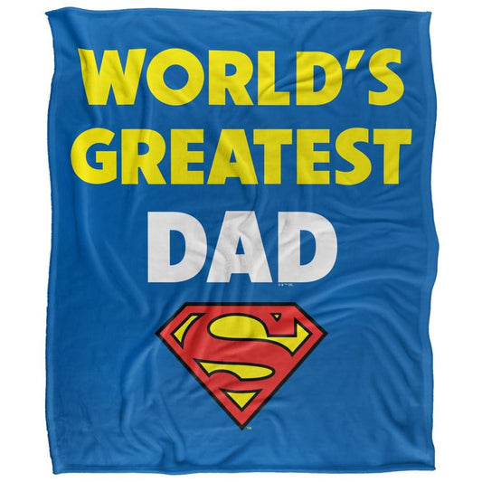 Multicoloured - Front - Superman World´s Greatest Dad Blanket