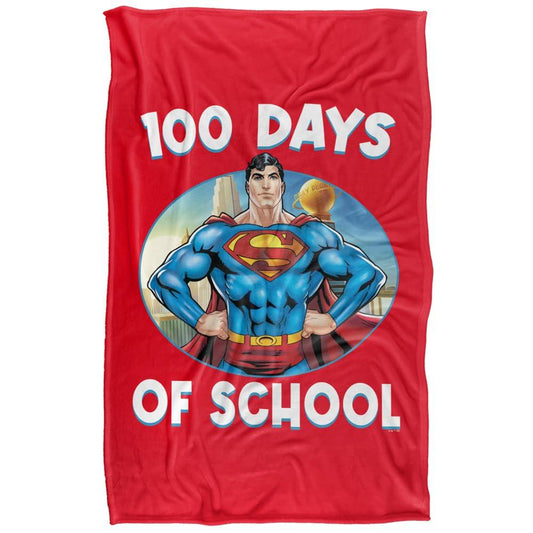 Multicoloured - Front - Superman 100 Days Of School Blanket
