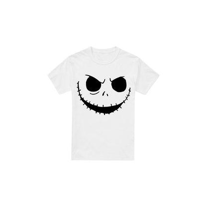 White - Front - The Nightmare Before Christmas Mens Jack Face T-Shirt