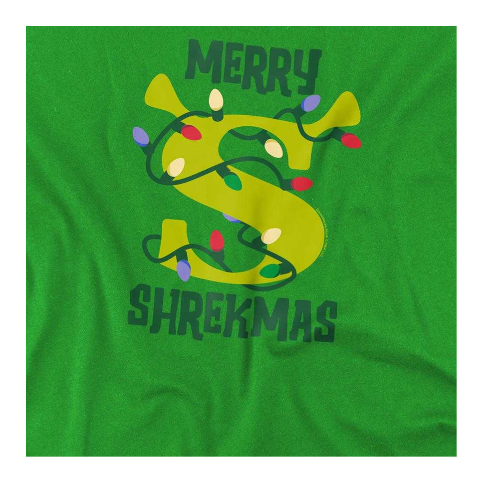 Kelly Green - Side - Shrek Childrens-Kids Merry Shrekmas T-Shirt