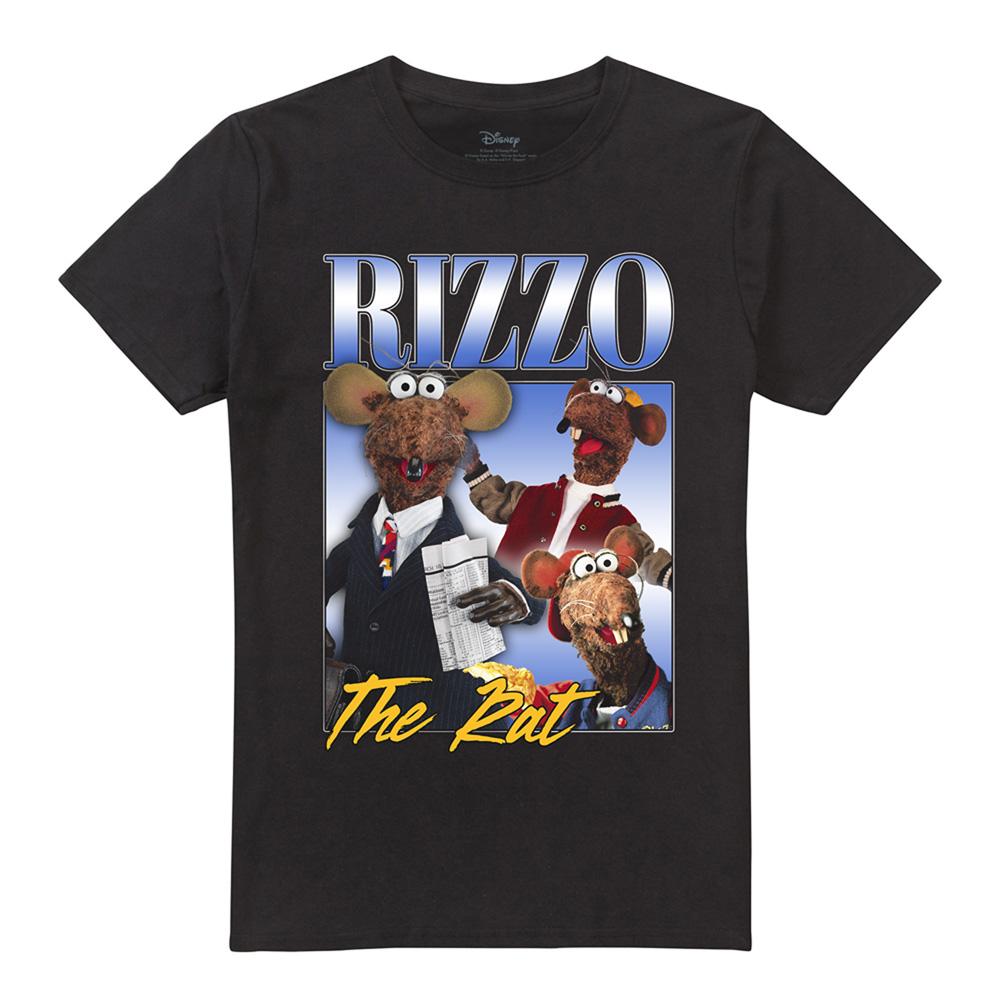 Black - Front - The Muppets Unisex Adult The Rat Rizzo Homage T-Shirt
