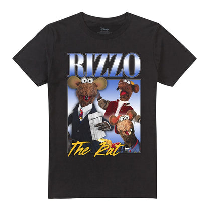 Black - Front - The Muppets Unisex Adult The Rat Rizzo Homage T-Shirt