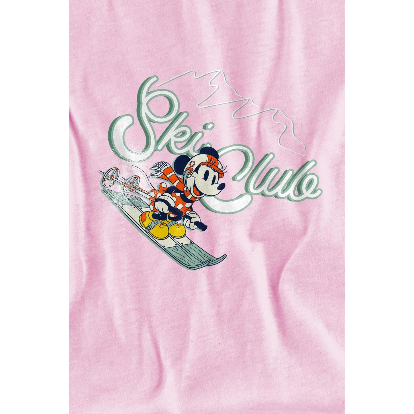 Pink - Lifestyle - Disney Childrens-Kids Ski Club Minnie Mouse T-Shirt