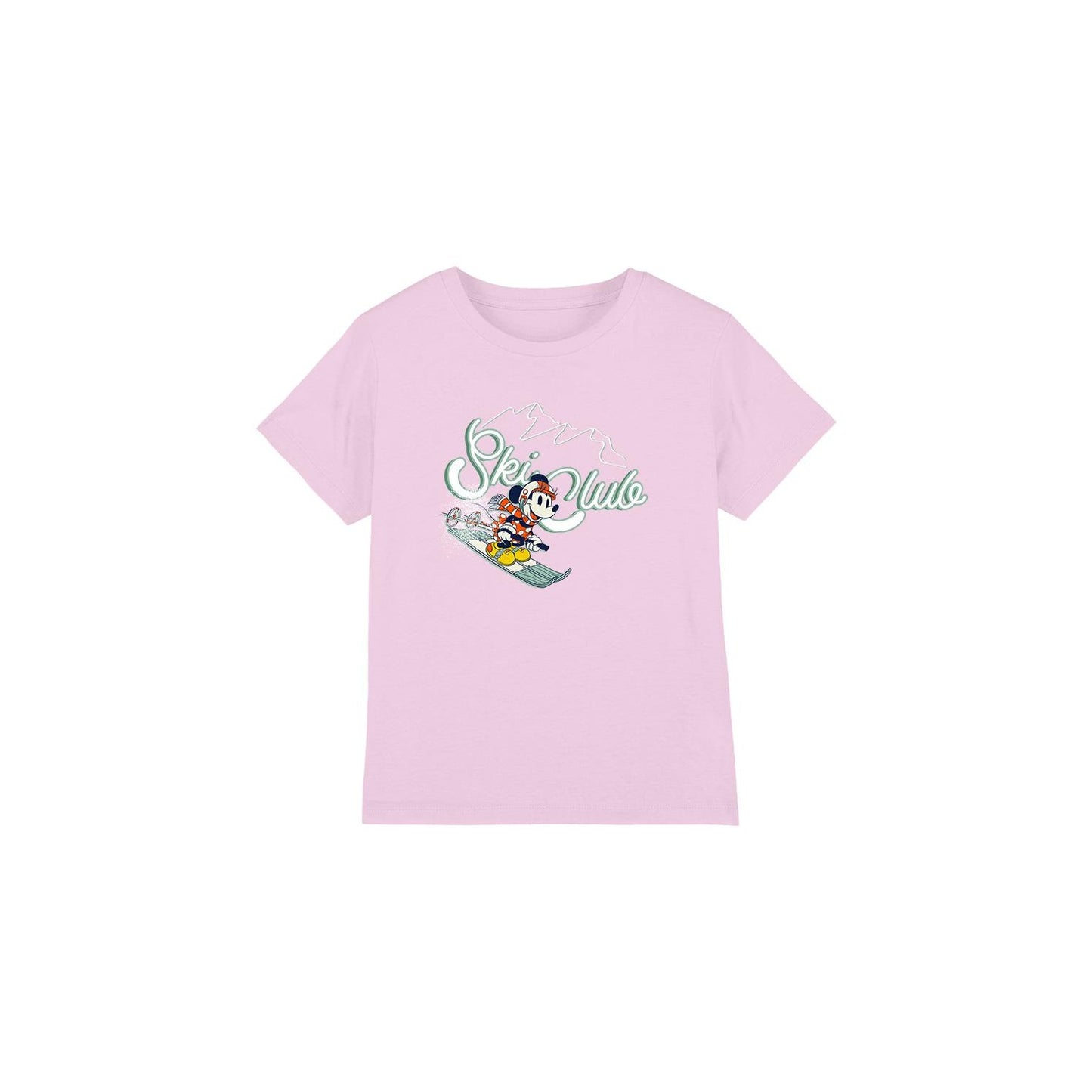 Pink - Front - Disney Childrens-Kids Ski Club Minnie Mouse T-Shirt