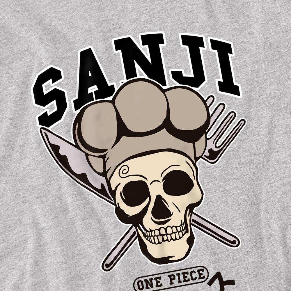 Athletic Heather - Side - One Piece Childrens-Kids Sanji Collegic Skull Sweatshirt