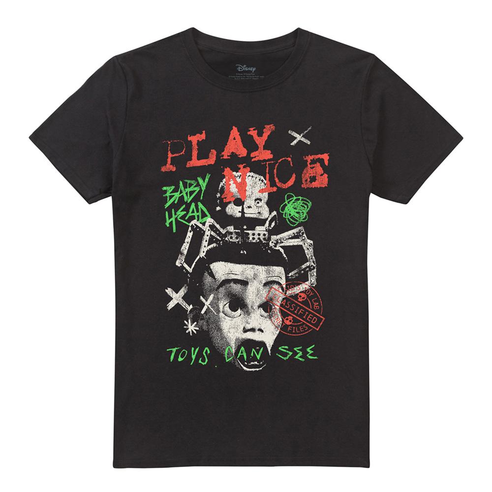 Black - Front - Toy Story Unisex Adult Toys Can See T-Shirt