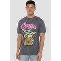 Charcoal - Back - Star Wars: The Mandalorian Mens Grogu Bubble T-Shirt