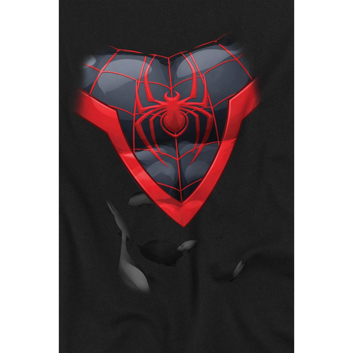 Black - Lifestyle - Spider-Man Mens Miles Morales Costume T-Shirt