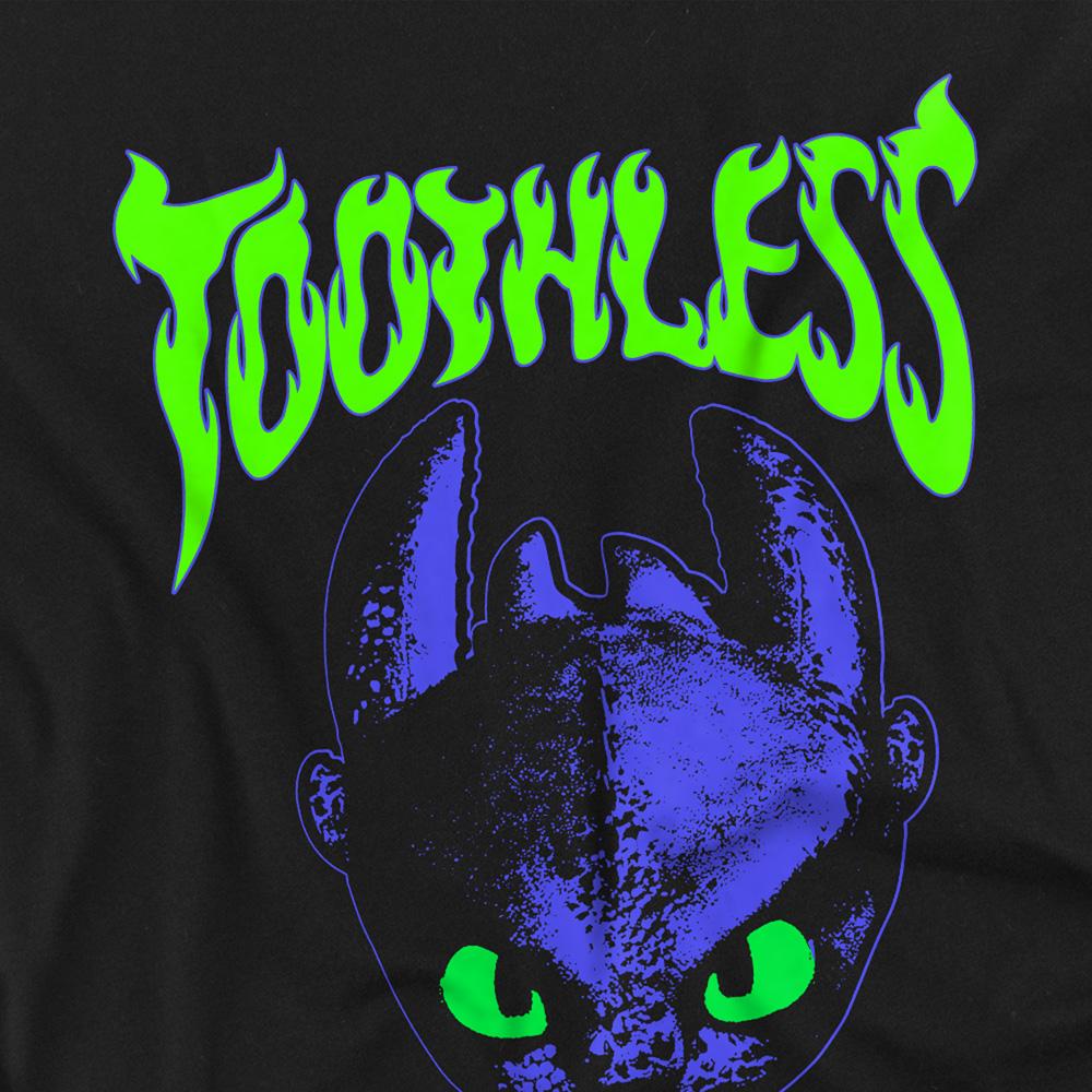 Black - Side - How To Train Your Dragon Childrens-Kids Toothless Head T-Shirt