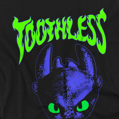 Black - Side - How To Train Your Dragon Childrens-Kids Toothless Head T-Shirt