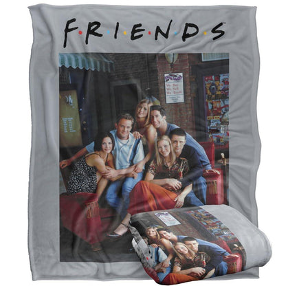 Multicoloured - Side - Friends Polyester Characters Soft Touch Blanket