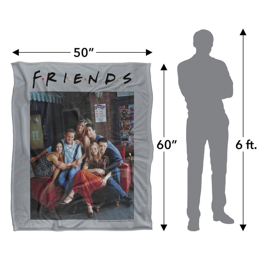 Multicoloured - Lifestyle - Friends Polyester Characters Soft Touch Blanket