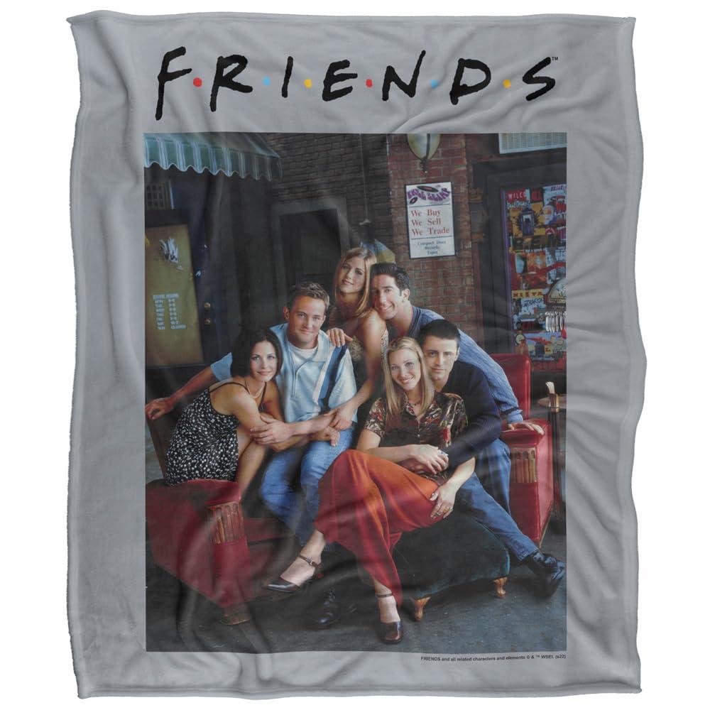 Multicoloured - Front - Friends Polyester Characters Soft Touch Blanket