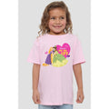 Pink - Back - Disney Princess Childrens-Kids Friends Are For Life Valentine`s Day T-Shirt